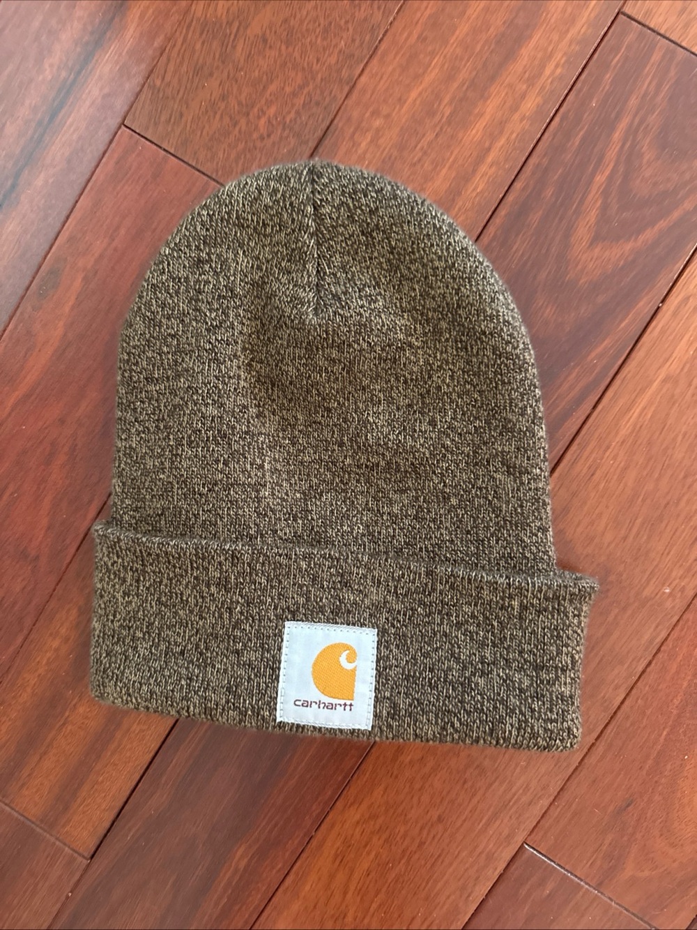 Carhartt Hat Classic Mens One Size Brown Knit Stocking Cap Work Wear